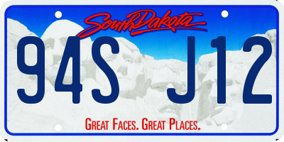 SD license plate 94SJ12