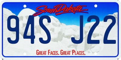 SD license plate 94SJ22