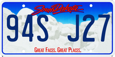 SD license plate 94SJ27