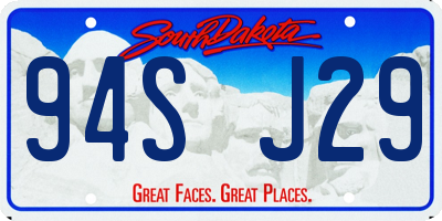 SD license plate 94SJ29
