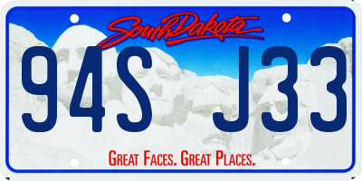 SD license plate 94SJ33