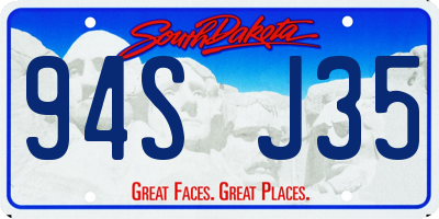 SD license plate 94SJ35
