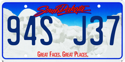 SD license plate 94SJ37