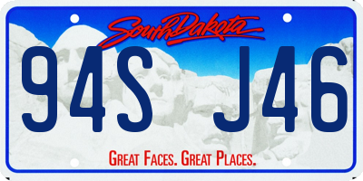 SD license plate 94SJ46
