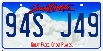 SD license plate 94SJ49