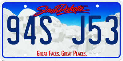 SD license plate 94SJ53