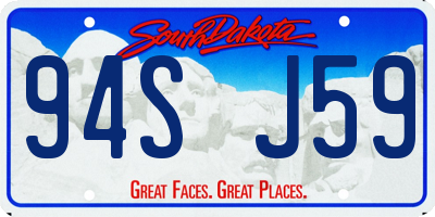 SD license plate 94SJ59