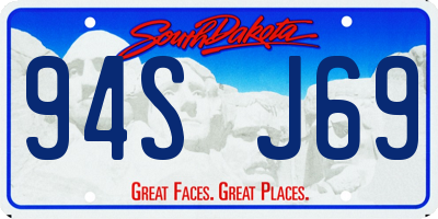 SD license plate 94SJ69