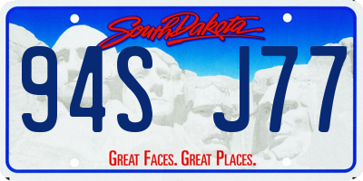 SD license plate 94SJ77
