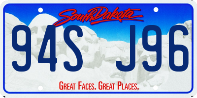 SD license plate 94SJ96