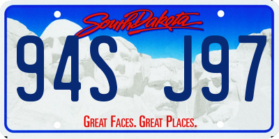 SD license plate 94SJ97