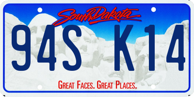 SD license plate 94SK14