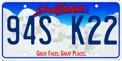 SD license plate 94SK22