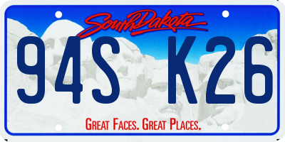 SD license plate 94SK26