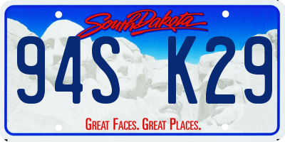 SD license plate 94SK29