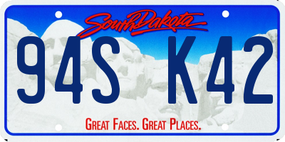 SD license plate 94SK42