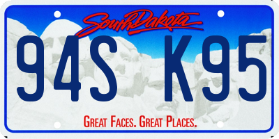 SD license plate 94SK95
