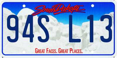 SD license plate 94SL13