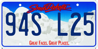 SD license plate 94SL25