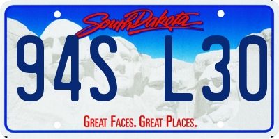 SD license plate 94SL30