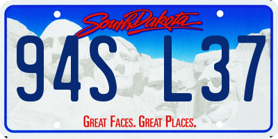 SD license plate 94SL37