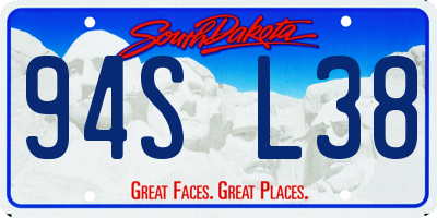 SD license plate 94SL38