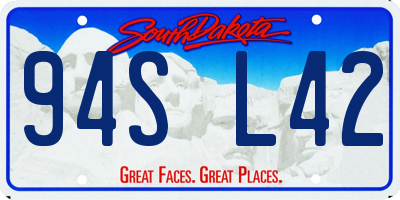 SD license plate 94SL42