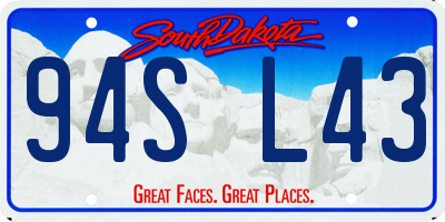 SD license plate 94SL43