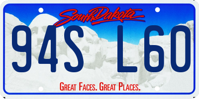 SD license plate 94SL60