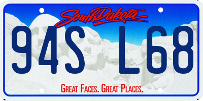 SD license plate 94SL68