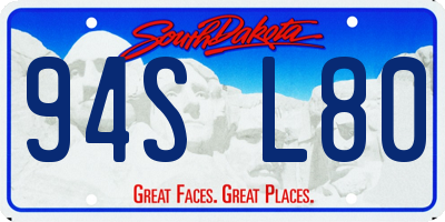 SD license plate 94SL80