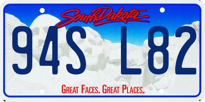 SD license plate 94SL82