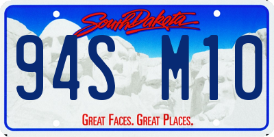 SD license plate 94SM10