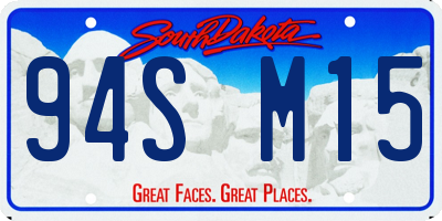 SD license plate 94SM15