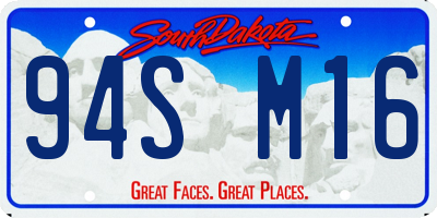 SD license plate 94SM16