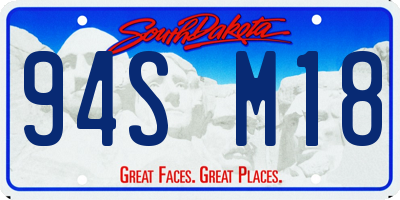 SD license plate 94SM18