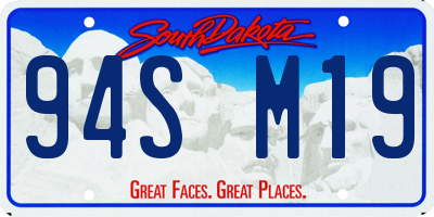 SD license plate 94SM19