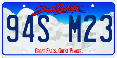 SD license plate 94SM23