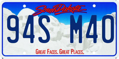 SD license plate 94SM40