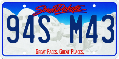 SD license plate 94SM43