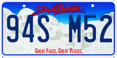 SD license plate 94SM52