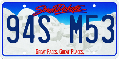 SD license plate 94SM53