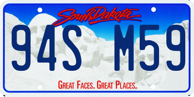 SD license plate 94SM59