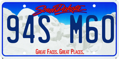 SD license plate 94SM60