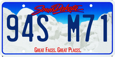 SD license plate 94SM71