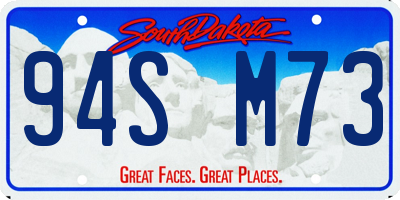 SD license plate 94SM73