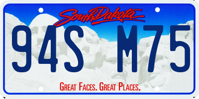 SD license plate 94SM75