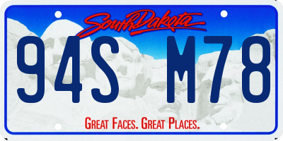 SD license plate 94SM78