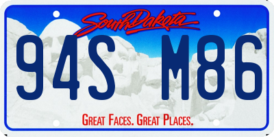 SD license plate 94SM86