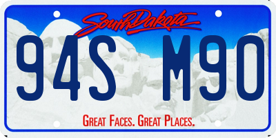 SD license plate 94SM90